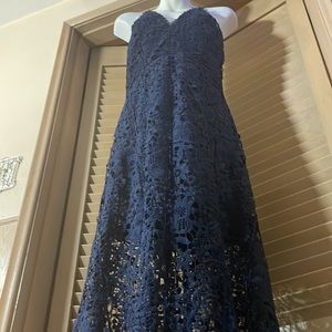 Navy blue formal evening dress size : Junior medium. Prom, formal, bridesmaids